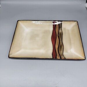 Life+Style Aztec Platter Sonoma Pfaltzgraff Dinner Kitchen Serving Tray 14 x 9
